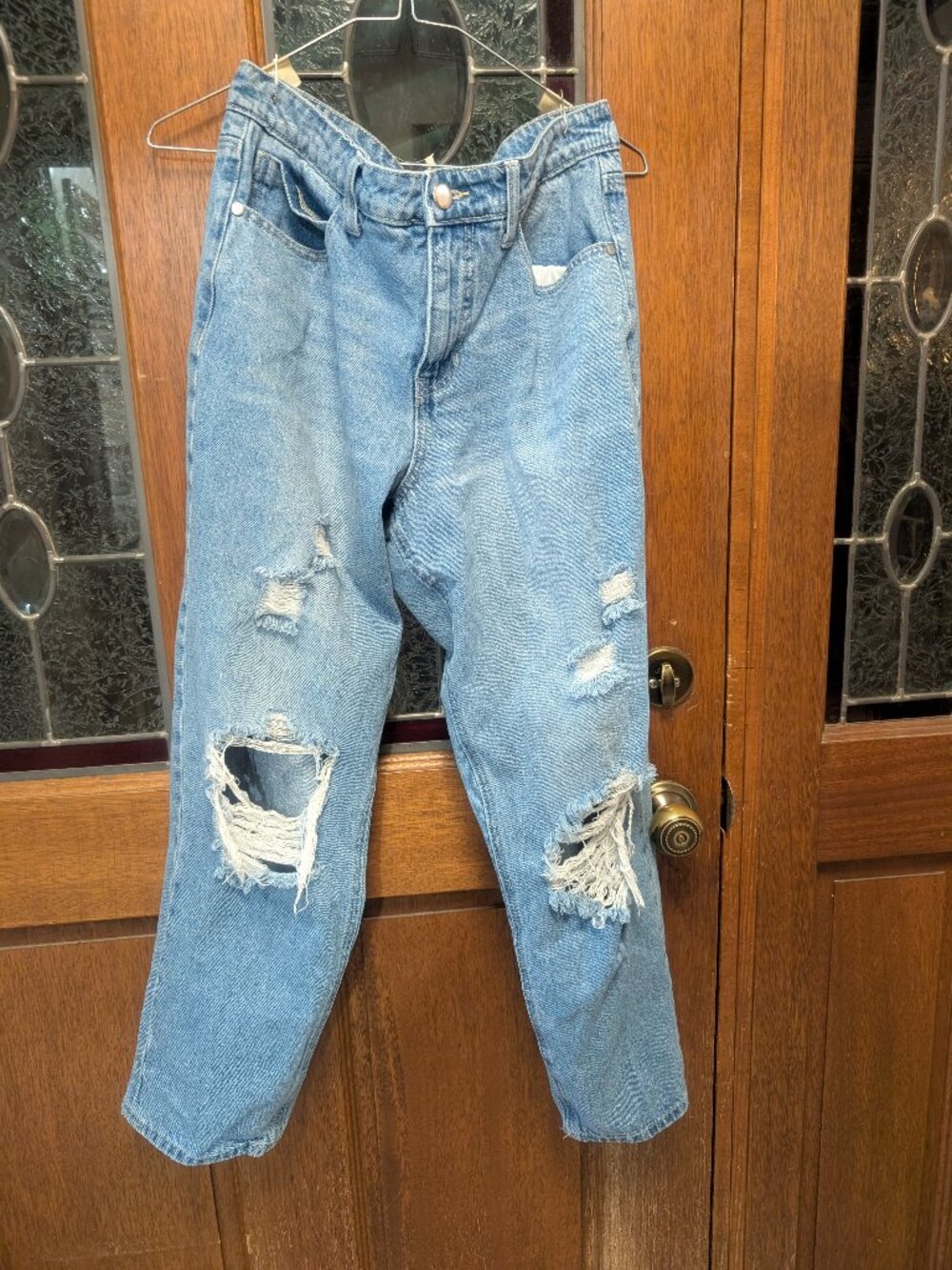 Womens distressed jeans, size 30
